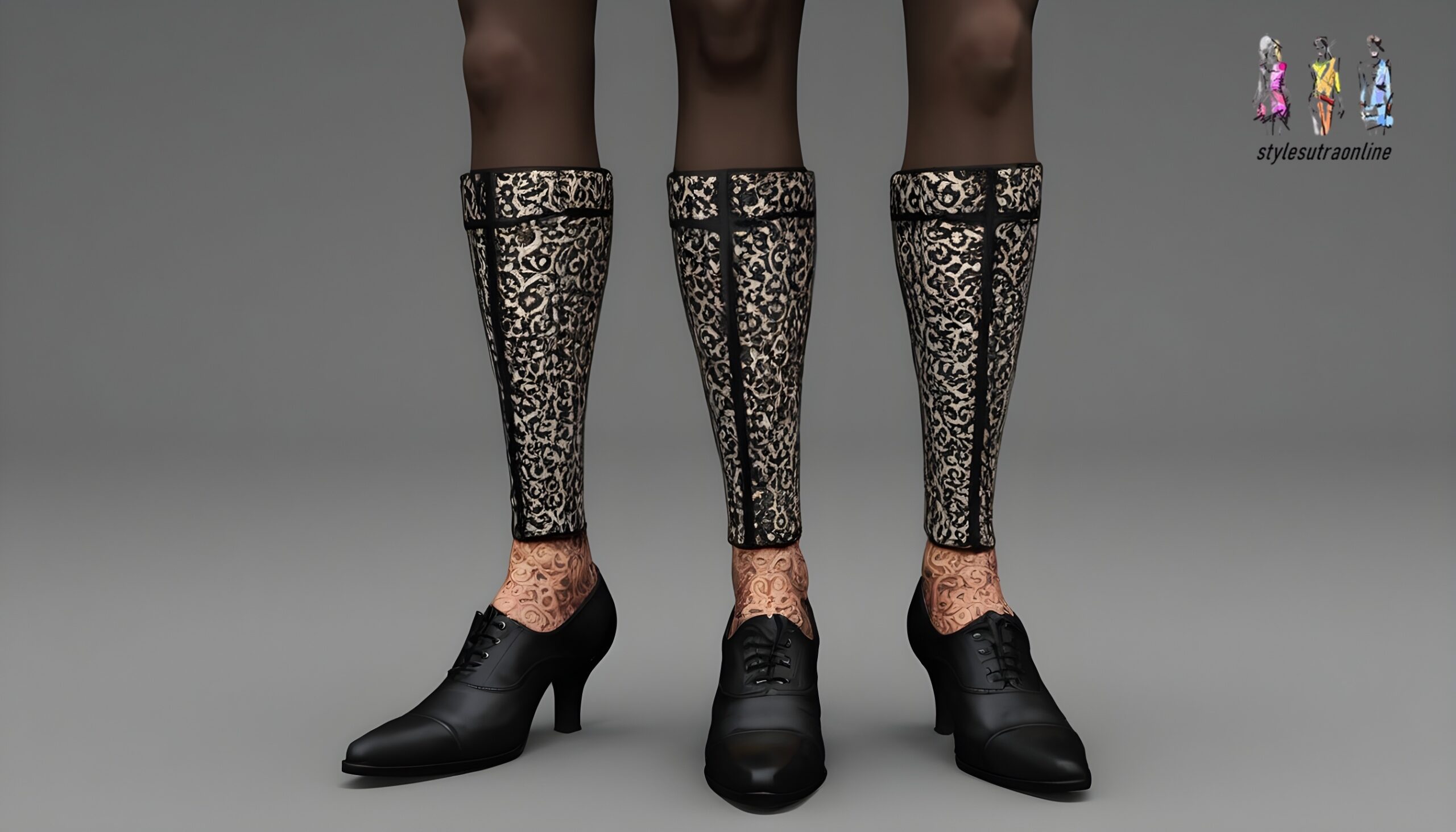 Chic shoe spats.